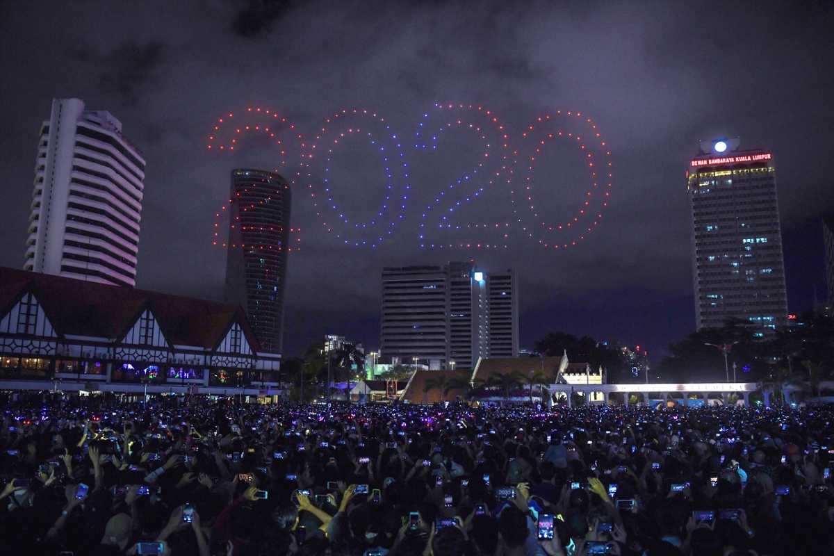 China new year's drone show